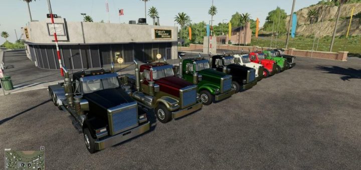 Мод грузовик Freightliner FLD120 Hooklift v1.0.0.0 Farming Simulator 19