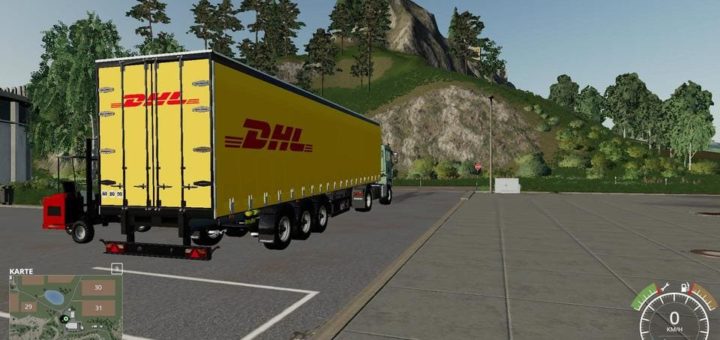 Мод прицеп Fruehauf Planenauflieger v0.6.0 Beta Farming Simulator 19