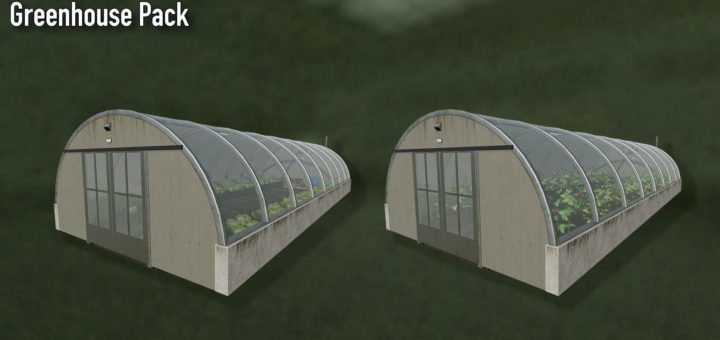 Мод ПАК Greenhouse Pack Placeable v1.0.0.0 Farming Simulator 19