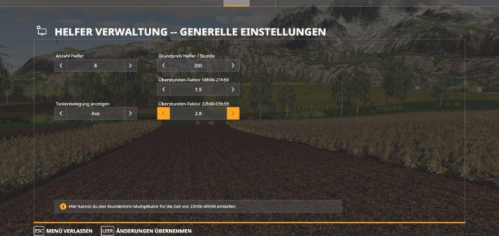 Moд скрипт HelperAdmin v1.0.0.0 Farming Simulator 2019