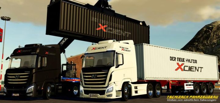 Moд грузовик Hyundai Xcient v1.0 Farming Simulator 2019