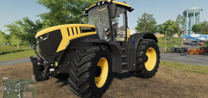 Мод трактор JCB Fastrac 8000 Customizable v1.0 Farming Simulator 19