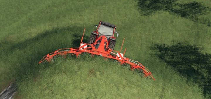 Мод ворошилка KUHN GF8702 WITH GROUND ADAPTATION V1.0.0.0 FS19