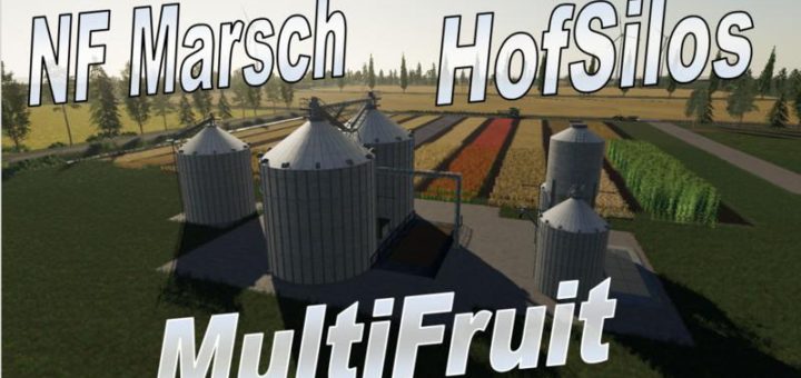 Мод хранилище Multifruit Silo with Erweiterung v2.0 FS19