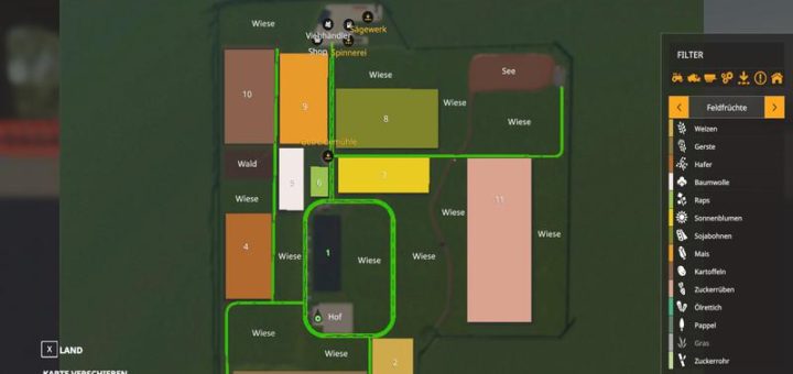 Мод карта MUSNSHAUSEN MAP V1.0 Farming Simulator 2019