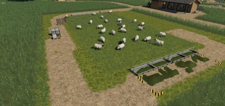 Moд овчарня Placeable open range sheep pasture v1.0 Farming Simulator 19
