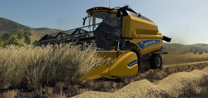 Мод комбайн New Holland TC5.90 v1.0.2.0 Farming Simulator 19