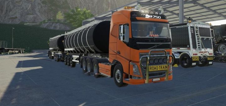 Мод тягач Volvo FH16 750 8x4 v3.1.0.0 Farming Simulator 19