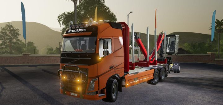 Мод грузовик Volvo FH16 750 wood v1.7 Farming Simulator 19