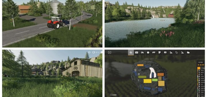 Мод карта HARD MOUNTAINS V1.0.0.0 Farming Simulator 19