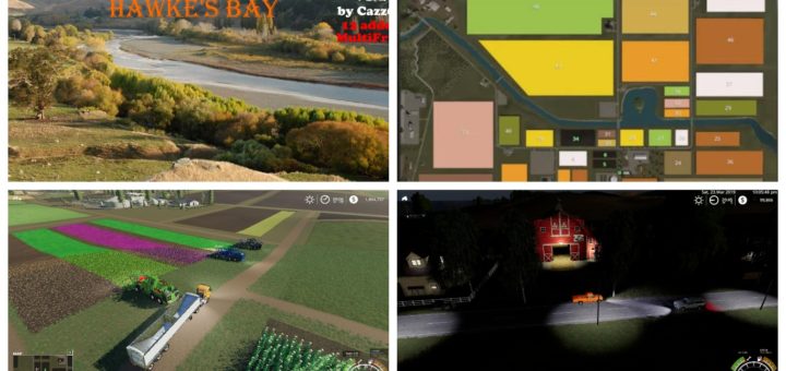 Мод карта HAWKE'S BAY NZ WITH 12 ADDED FRUITS V1.2 FS19