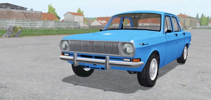 Мод авто ГАЗ 24 Волга умеренно-синий v1.0 Farming Simulator 17