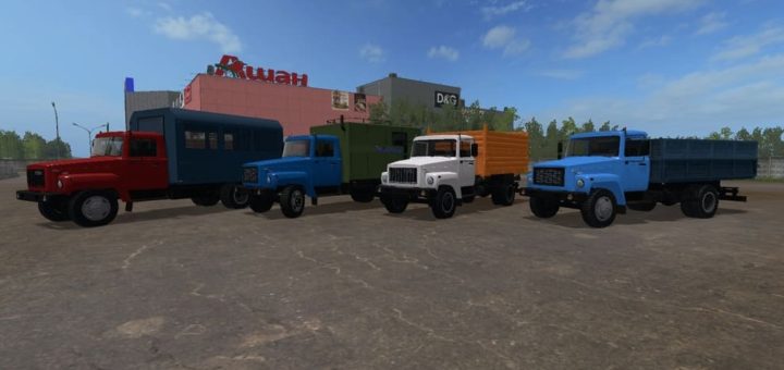 Мод ПАК ГАЗ-3307-3309 v2.0 Farming Simulator 2017