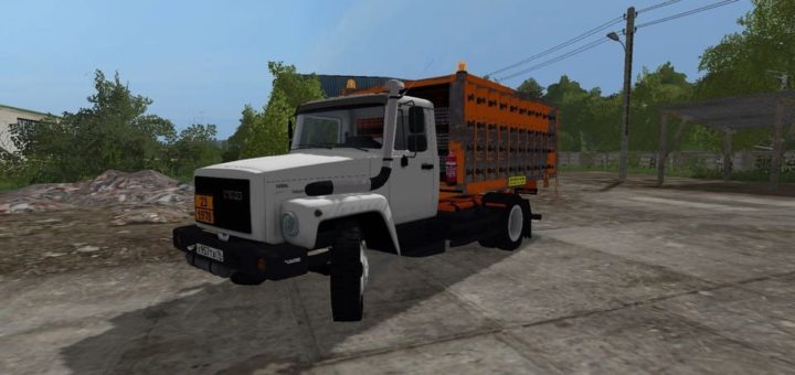 Мод грузовик ГАЗ-3309-1017 V1.1 Фарминг Симулятор 17