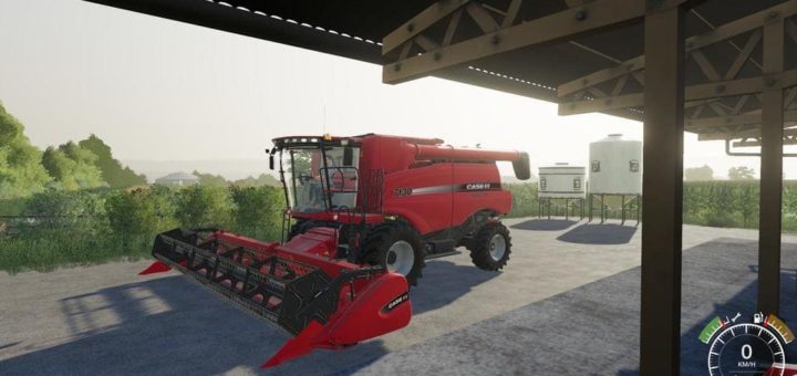 Moд комбайн Case IH 7130 + Cutter v0.9 Farming Simulator 2019
