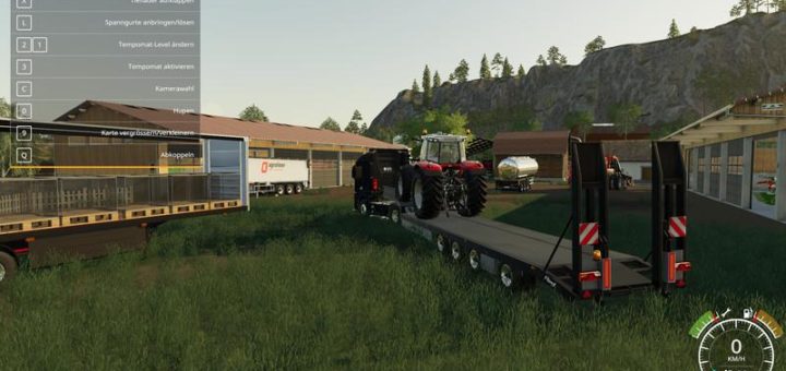 Moд трал Fliegl Tieflader v1.0.0.2 Farming Simulator 2019