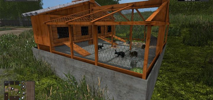 Мод крольчатник PLATZIERBARER HASENSTALL V19.0.0.5 FS19
