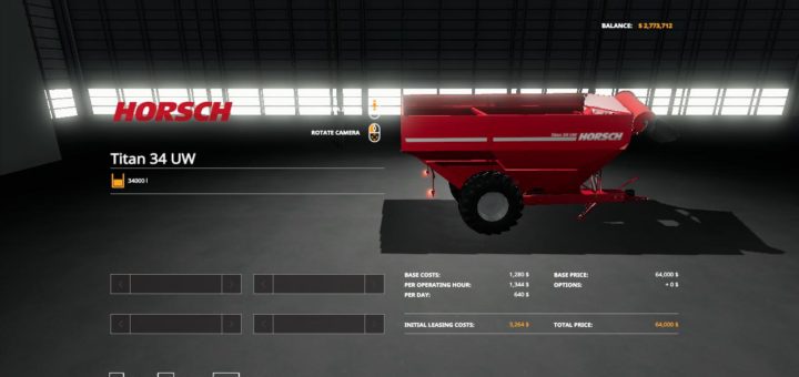 Мод прицеп Horsch Titan 34uw beta Farming Simulator 19