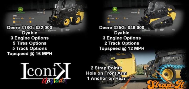 Мод ПАК Iconik Deere Pack v1.0 Farming Simulator 2019