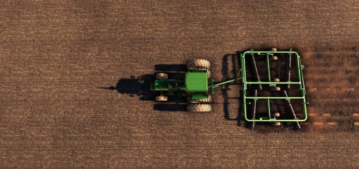 Мод культиватор John Deere 220 Disc v1.0 Farming Simulator 19