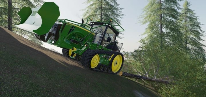 Мод трактор John Deere 8rt forest edition v1.0 Farming Simulator 19