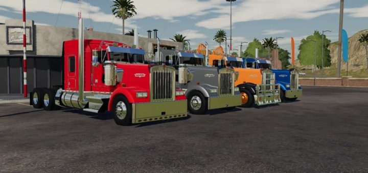 Мод тягач KENWORTH W900 V1.0.0.0 Farming Simulator 19