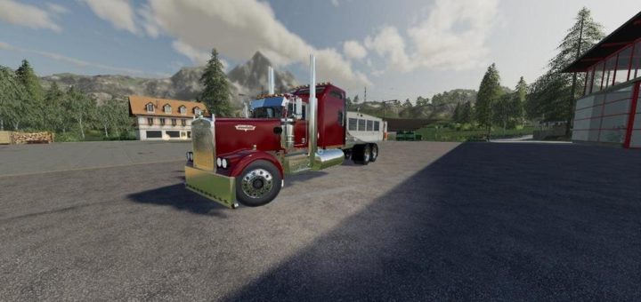 Мод тягач Kenworth W900 Pack VE v1.0 Farming Simulator 19