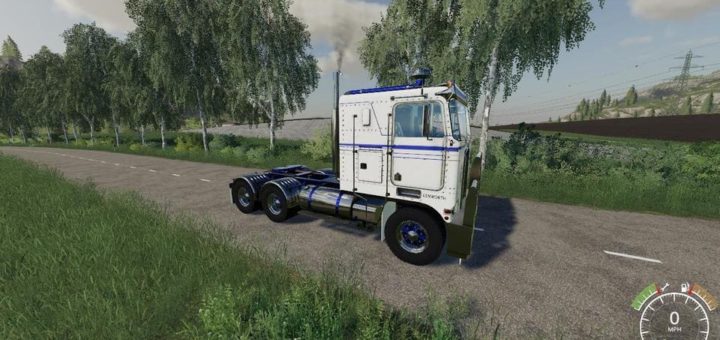 Мод тягач Kenworth W900A v1.0 Farming Simulator 2019
