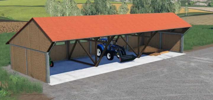 Moд навес Machine Shelter With Lighting v1.0.0.0 FS19