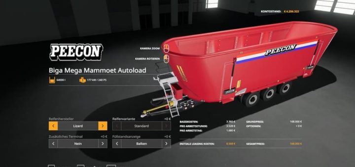Мод Peecon Biga Mega Mammoet Autoload v1.0.0.0 FS2019