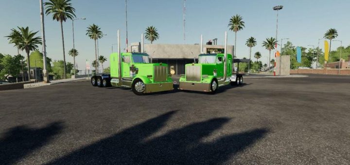 Мод тягач Peterbilt 359 v1.0.0.0 Farming Simulator 19