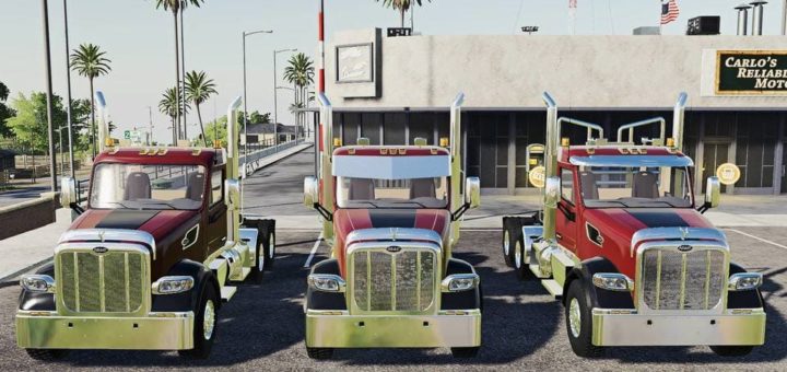 Мод тягач PETERBILT 567 V20.04.19 Farming Simulator 2019
