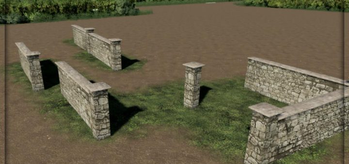 Мод стены PLACEABLE WALLS V1.0.0.0 Farming Simulator 2019