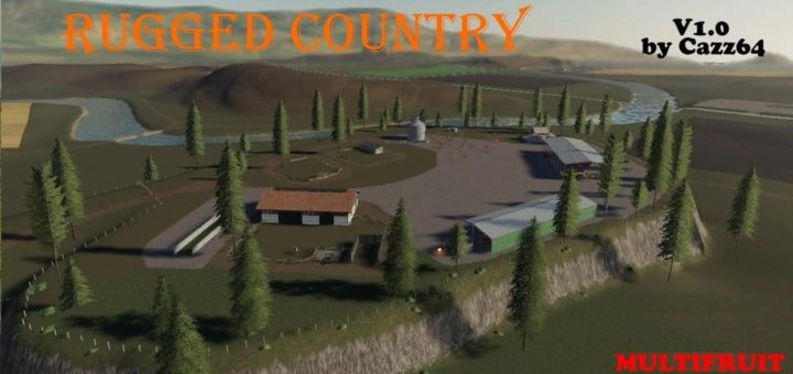 Мод карта RUGGED COUNTRY V1.0 Farming Simulator 19