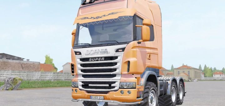 Мод тягач Scania R730 Topline v1.0 Farming Simulator 17