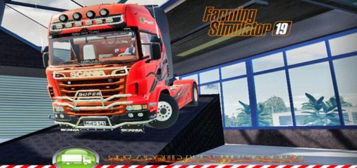 Мод тягач SCANIA SUPER R730 TOPRUN v2.0 Farming Simulator 19