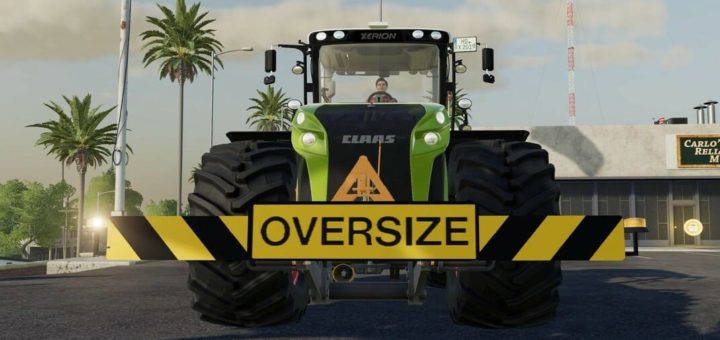 Мод знак Three Point OversizedLoad Sign v1.0 Farming Simulator 19