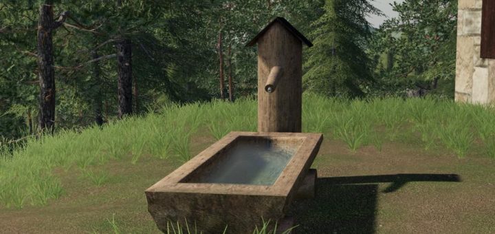 Мод WOODEN FOUNTAIN V1.0 Farming Simulator 19