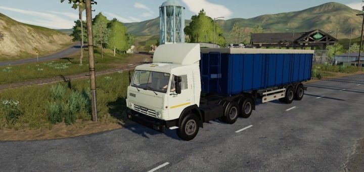 Мод КАМАЗ-53212 + ПОЛУПРИЦЕП V1.0.0.6 Фарминг Симулятор 2019