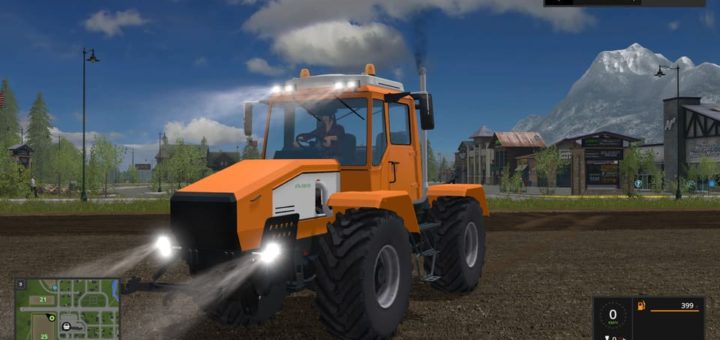 Мод трактор ХТА 220.2 Слобожанец желтый v1.0 Farming Simulator 17