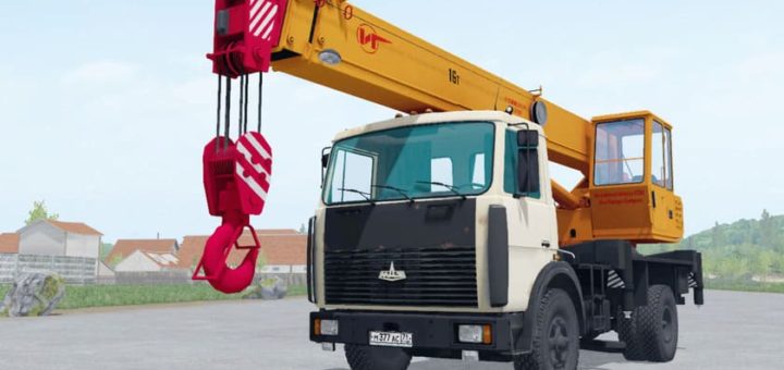 Мод кран МАЗ 5337 КС-35715 Ивановец v1.0 Фарминг Симулятор 17