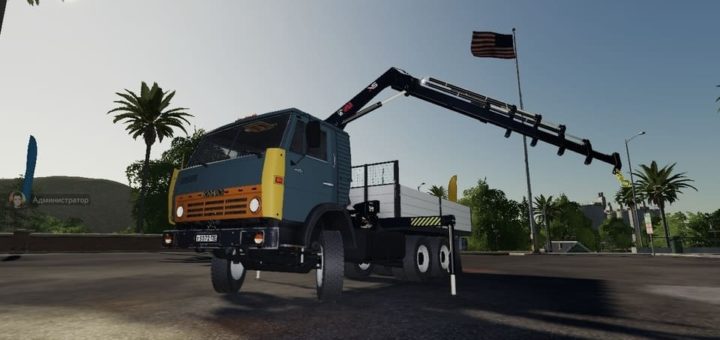 Мод грузовик КАМАЗ 55102 МАНИПУЛЯТОР V1.0.1.0 ФС19