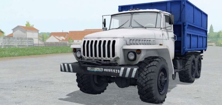 Мод грузовик УРАЛ 5557 БЕЛЫЙ ЦВЕТ V1.1 Фарминг Симулятор 17