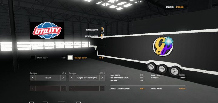 Moд прицеп 60ft Car Trailer GP edit v1.0.0 Farming Simulator 2019