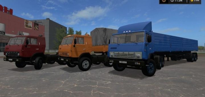Мод ПАК КАМАЗ И НЕФАЗ 93344 V2.0 Farming Simulator 2017