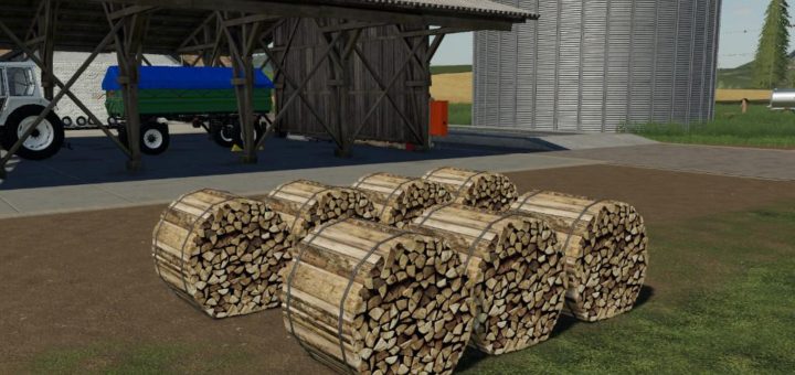 Moд дрова Bunched Firewood v1.0.0.0 Farming Simulator 2019