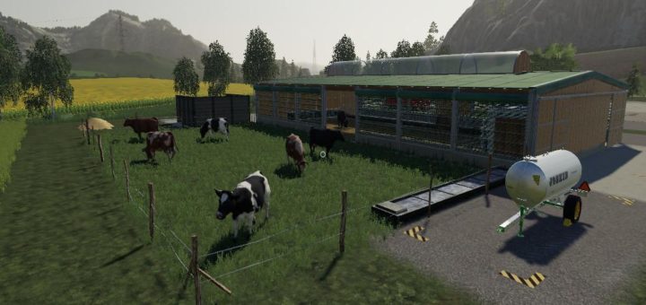 Мод коровник Cowbarn v1.0.0.0 Farming Simulator 19