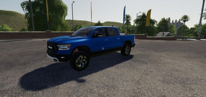 Moд авто Dodge Ram 1500 blue flashing beacon v2.0 FS2019