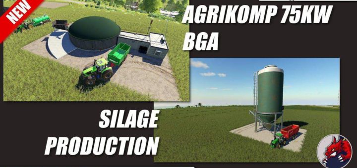 Мод БГА AgriKomp 75KW BGA v1.1 Farming Simulator 19