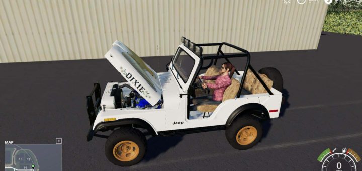 Мод авто Daisy's Jeep v1.0 Farming Simulator 19